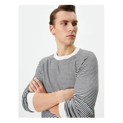 Koton Crew Neck Sweater Knitwear Textured Long Sleeve