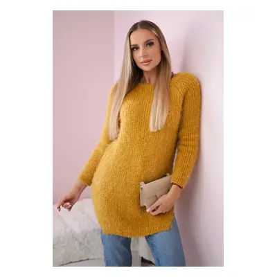 Kesi Włoski Fluffy sweater mustard