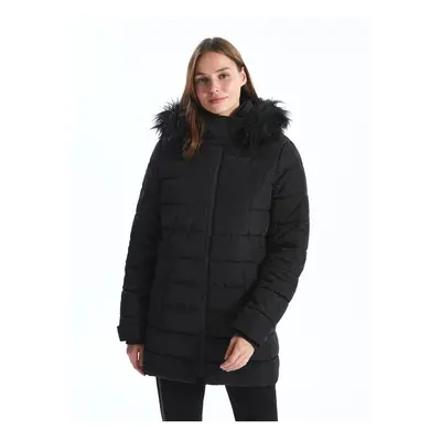 LC Waikiki Women's Hooded Plain Puffer Coat