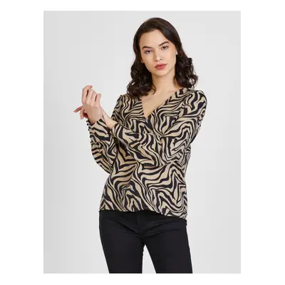 Black-brown patterned blouse ONLY Victoria - Ladies