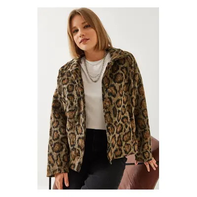 Bianco Lucci Women's Leopard Print Coat