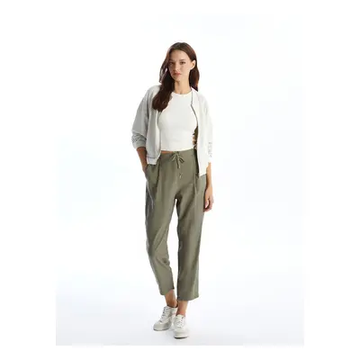 LC Waikiki LCW Vision Khaki Elastic Waist Loose Fit Women's Trousers