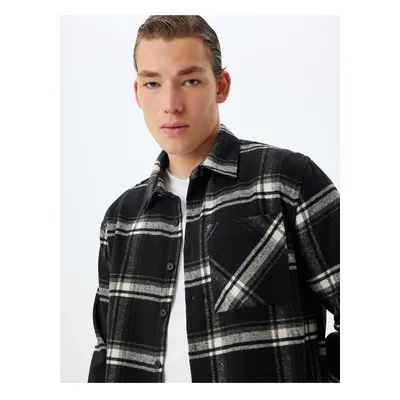 Koton Lumberjack Shirt Long Sleeve Pocket Detail