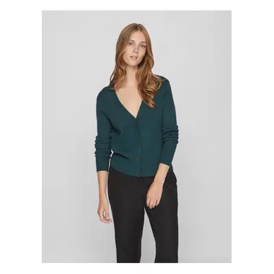 Green women's ribbed cardigan VILA Comfy - Women's