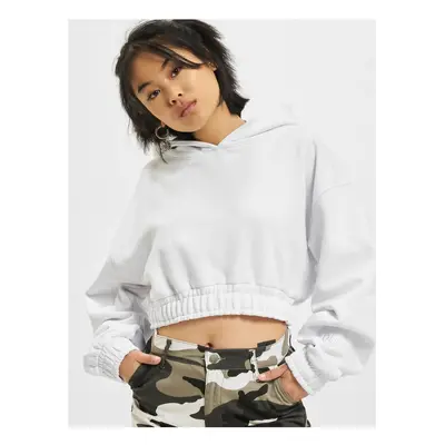 Crop sweatshirt DEF Hoody - white