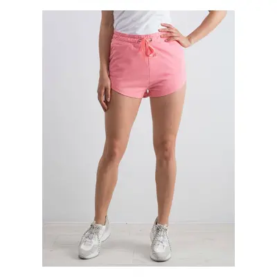 Knitted shorts with pockets pink