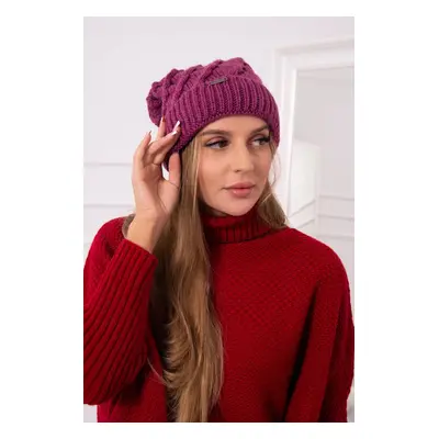 marka niezdefiniowana Cap with fleece Wanda K281 dark violet