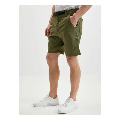 Khaki Mens Shorts with Wrangler Belt - Men