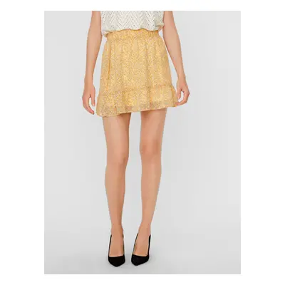 AWARE by VERO MODA Yellow patterned skirt VERO MODA Lucia - Ladies