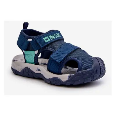 Big Star Boys' Velcro Sandals Navy Blue