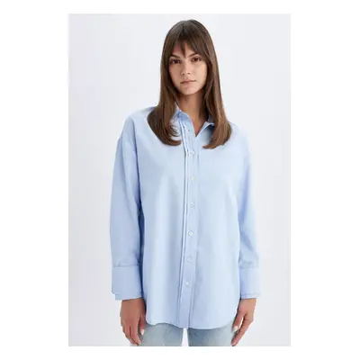 DEFACTO Relax Fit Poplin Long Sleeve Shirt Tunic