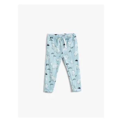 Koton Baby Boy Soft Textured Polar Bear Printed Jogger Sweatpants