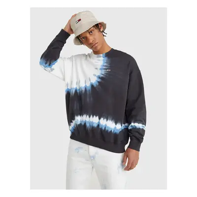 White and Black Mens Patterned Sweatshirt Tommy Jeans - Men