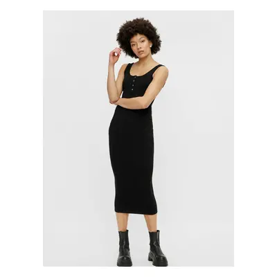 Black Sheath Midi Dress Pieces Kitte - Women