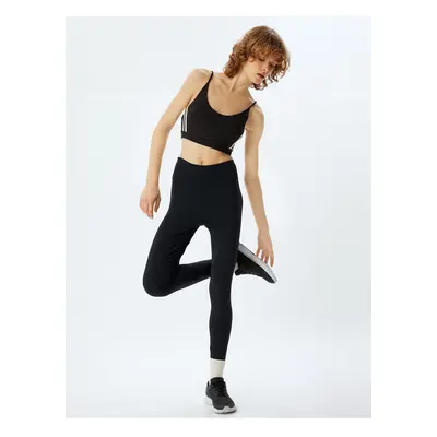 Koton Normal Waist Seam Detailed Skinny Fit Soft Touch Sports Leggings