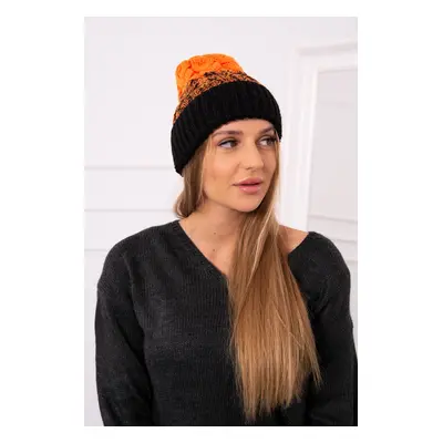 Kesi Women's cap Samara K346 black+orange neon