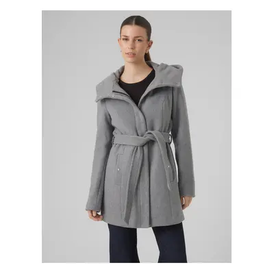 Women's grey coat VERO MODA Classliva - Women