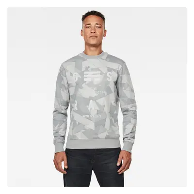 G-STAR Sweatshirt - Tape AOP r sw l\s grey