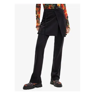 Black Women's Sports Trousers with Skirt Desigual Tura - Women