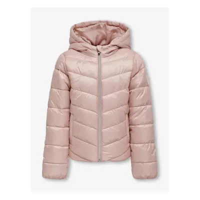 Light pink girly quilted jacket ONLY New Talia - Girls