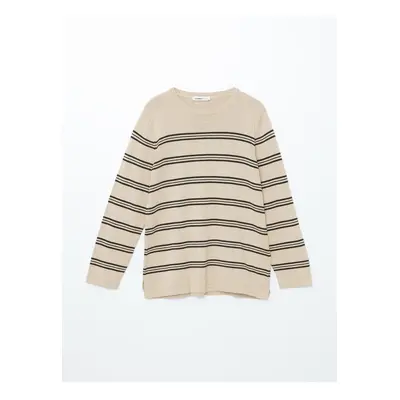 LC Waikiki Crew Neck Striped Women's Knitwear Sweater