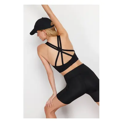 Trendyol Black Back String Strap Supported/Styling Sports Bra