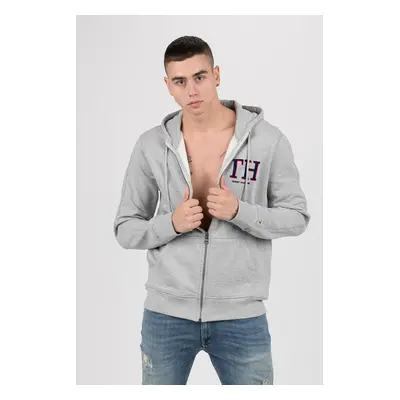 Tommy Hilfiger Sweatshirt - TH MONOGRAM HOODED ZIP THROUGH grey