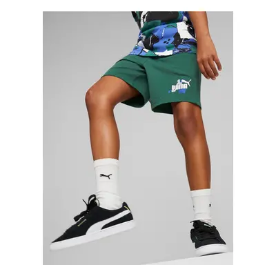 Green boys' sweat shorts Puma ESS+ Street Art - Boys