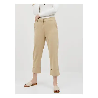 Beige cropped trousers JDY Wagner - Women's