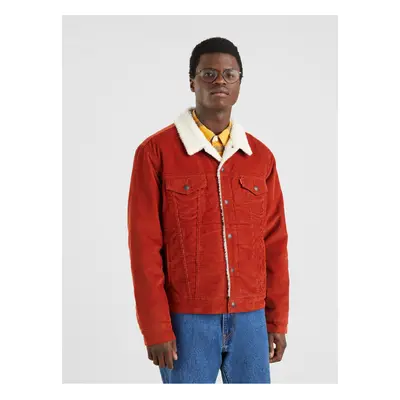 Levi&#39;s Brick Men&#39;s Corduroy Jacket with Fur Levi&#39;s® Sherpa Trucker - Men&#39;s