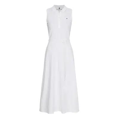 Tommy Hilfiger Dress - FIT & FLARE MIDI POLO DRESS NS white