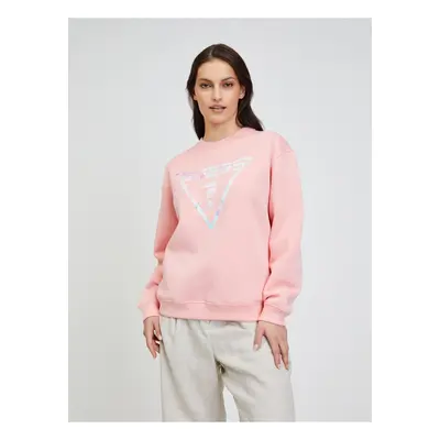 Light pink womens sweatshirt Guess Emely - Women