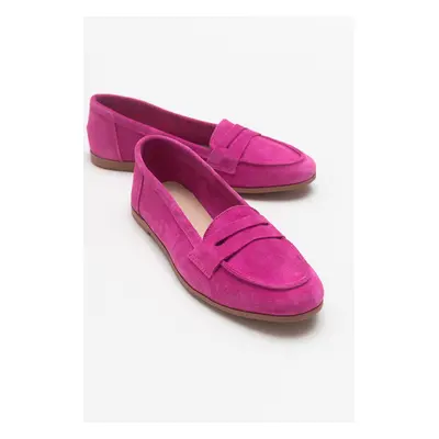 LuviShoes Women's Fuchsia Suede Flats