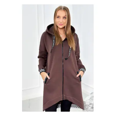 Brown zip-up hoodie