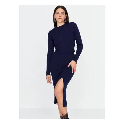 Dark blue sweater set skirt and top with long sleeves Trendyol - Women