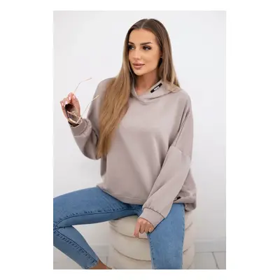 Kesi Włoski Viscose hoodie fango