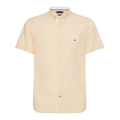 Tommy Hilfiger Shirt - SLIM CREPE GINGHAM SHIRT S/S yellow