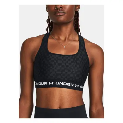 Under Armour Crossback Mid Print Bra-BLK - Women