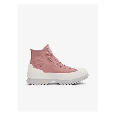 Women's Women's Leather Ankle Sneakers on Converse Platform - Women's