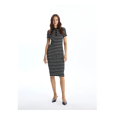 LC Waikiki Polo Neck Striped Women's Dress