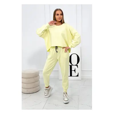 Set 2-piece sweatshirt + trousers yellow