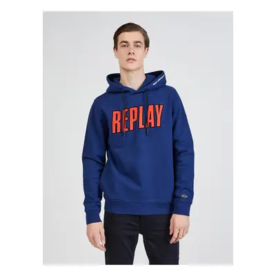 Blue Men's Hoodie Replay - Men