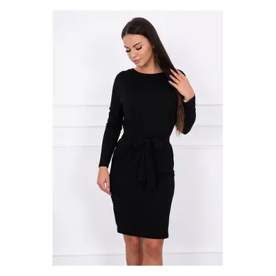 Kesi Dress tied at the waist black