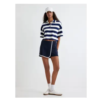 Koton Mini Shorts Skirt Double Breasted Standard Waist