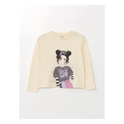 LC Waikiki Crew Neck Printed Girl's T-Shirt