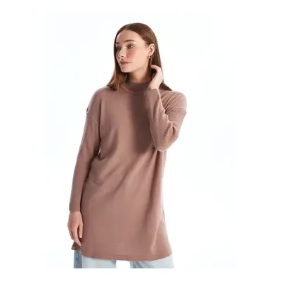 LC Waikiki Half Turtleneck Plain Long Sleeve Women's Knitwear Tunic