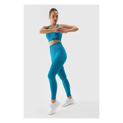 Women's 4F Sports Seamless Leggings - Turquoise