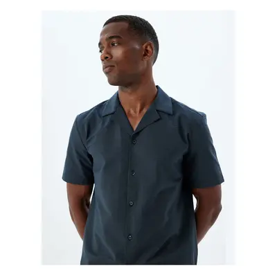 Koton Short Sleeve Shirt Basic Textured Cotton