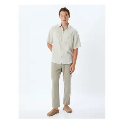 Koton Basic Shirt Pocket Short Sleeve