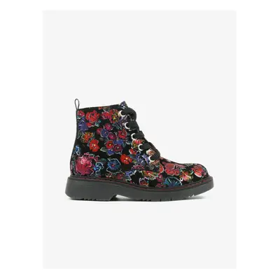 Black girl's floral ankle boots Richter - Girls